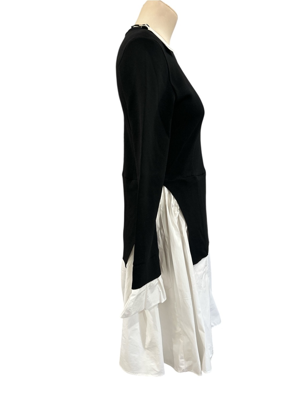 NWT English Factory combo knit poplin dress black white Medium - Picture 7 of 15